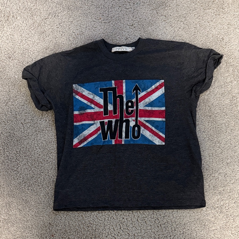 Alice + Olivia Kids Union Jack Graphic Tee - Black